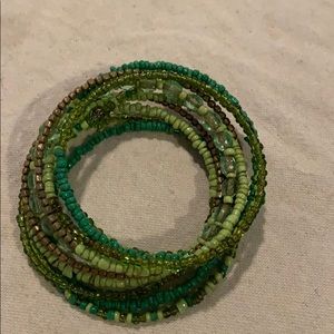 Green beaded bracelet